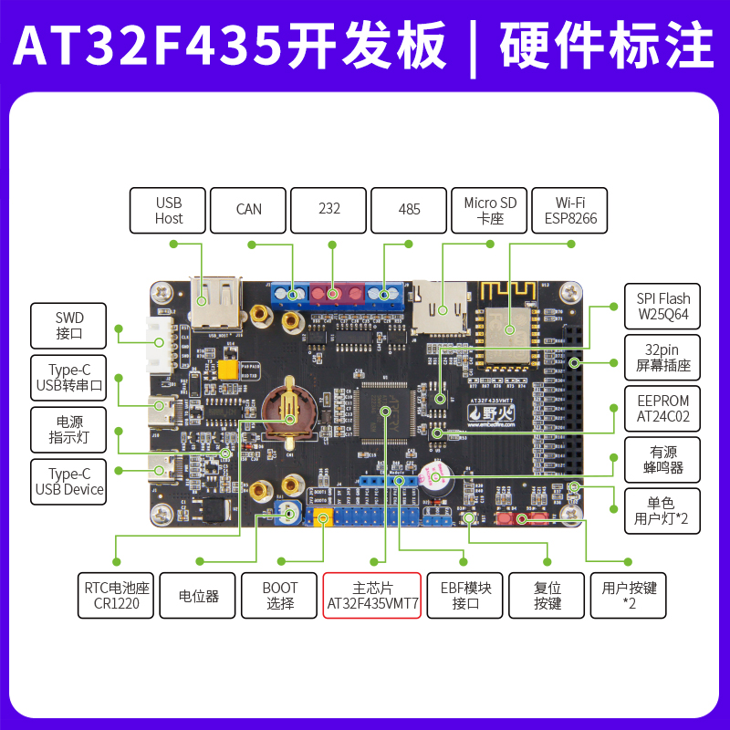 AT32F435VMT7开发板
