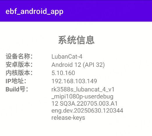 查看系统信息界面