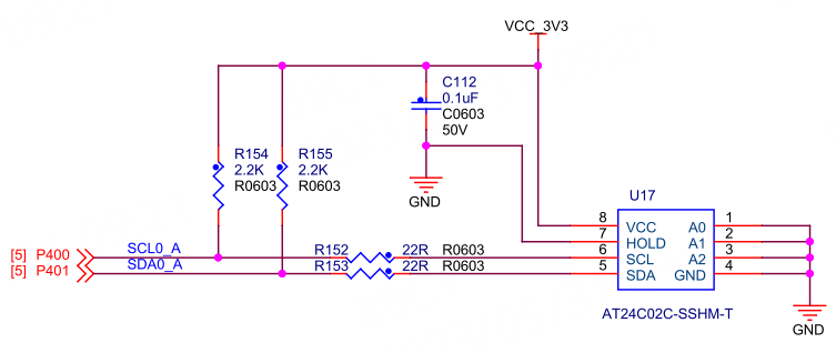 图 22‑13b EEPROM硬件连接图
