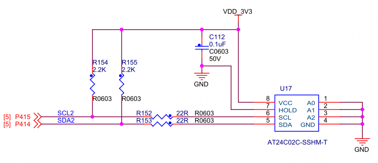 图 22‑13a EEPROM硬件连接图