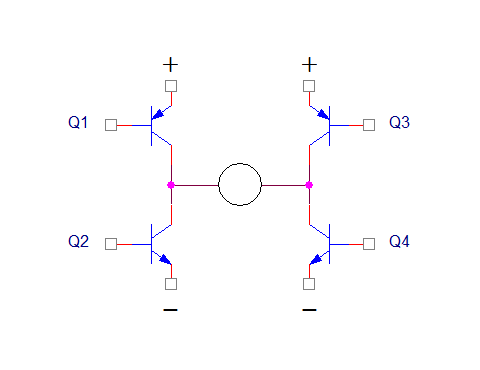 三极管搭建H桥电路图