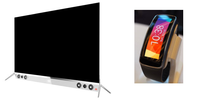 图 26‑5 采用OLED屏幕的电视及智能手表