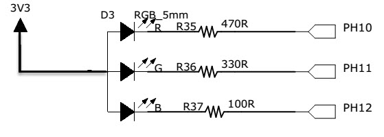 图 7‑8 LED灯电路连接图