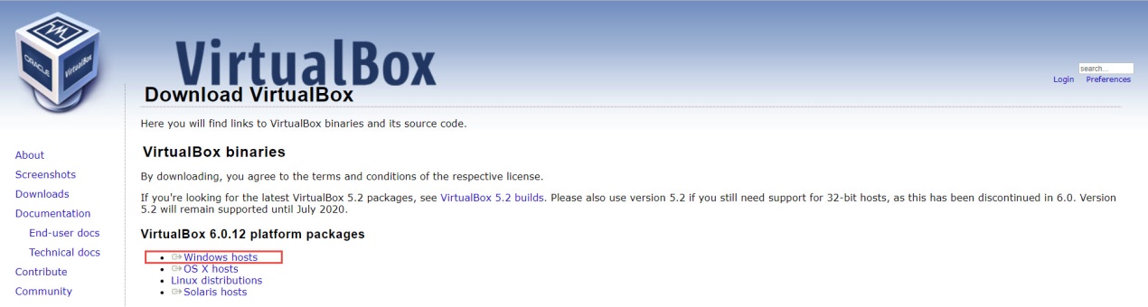 VirtualBox网站