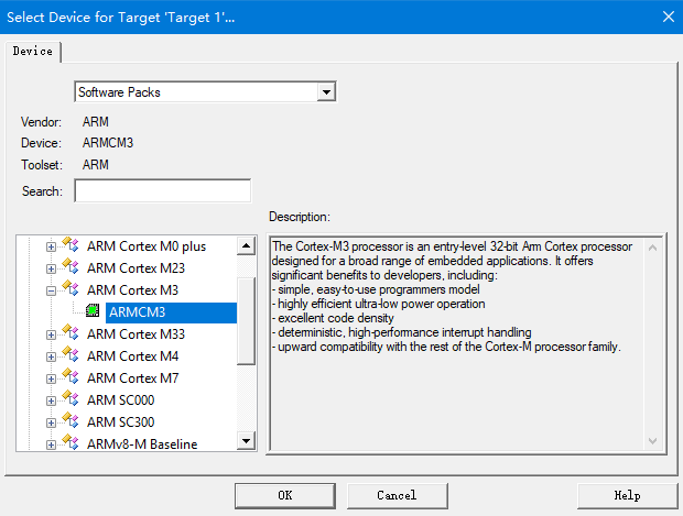 图:Select_Device_ARMCM3_For_Target