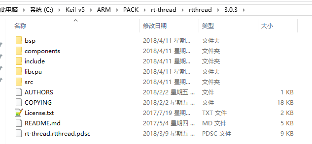 图13-3 RT-Thread Nano Package 安装文件