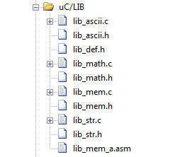 μC/LIB分组的文件